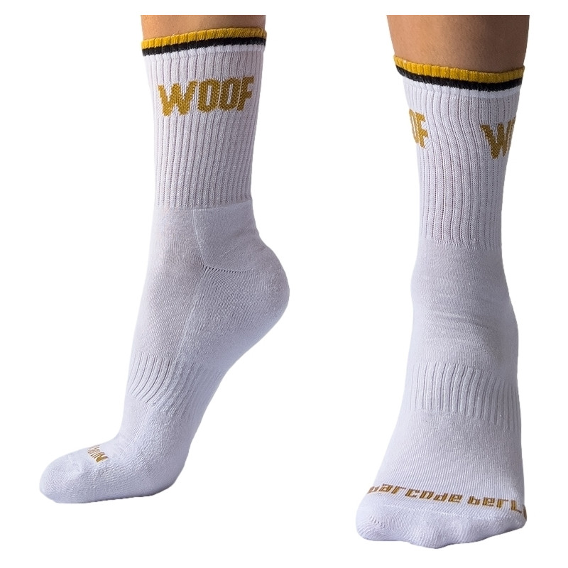 Barcode Berlin Chaussettes blanches Woof Barcode